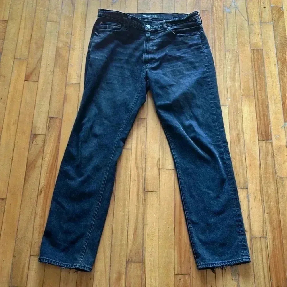 Abercrombue &  Fitch vintage stretch 90’s‎ straight black jeans